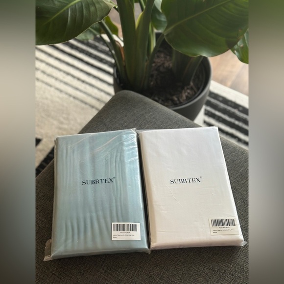 NEW SUBRTEX Luxury Cotton Pillowcase Set for Hair and Skin - Tencel Shams 2-Pack - Picture 9 of 15